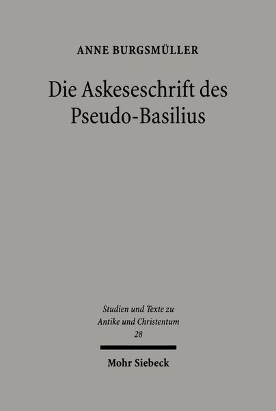 Produktbild: Die Askeseschrift des Pseudo-Basilius