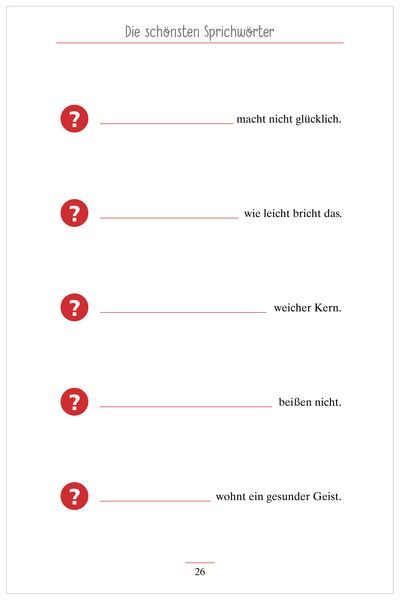 Produktbild: Beliebte Sprichw&ouml;rter. Das Ged&auml;chtnistraining-Quiz f&uuml;r Senioren. Ideal als Besch&auml;ftigung, Ged&auml;chtnistraining, Aktivierung bei Demenz.