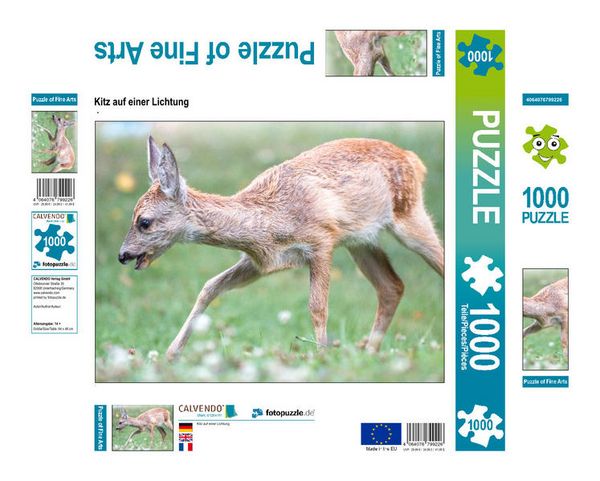 Produktbild: CALVENDO Puzzle Kitz auf einer Lichtung | 1000 Teile Lege-Gr&ouml;&szlig;e 64x48cm Foto-Puzzle f&uuml;r gl&uuml;ckliche Stunden