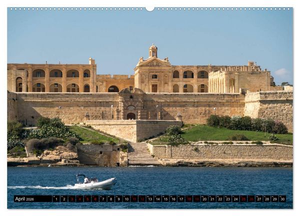 Produktbild: Valletta - Malta (hochwertiger Premium Wandkalender 2026 DIN A2 quer), Kunstdruck in Hochglanz