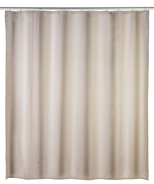 Produktbild: Anti-Schimmel Duschvorhang Uni Beige, 180 x 200 cm, Textil (Polyester), waschbar