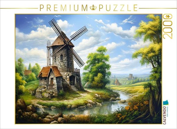 CALVENDO Puzzle Windmühle im Sommer | 2000 Teile Lege-Größe 90x67cm Foto-Puzzle für glückliche Stunden, Sonstige von , Calvendo Puzzle, 4066851381336