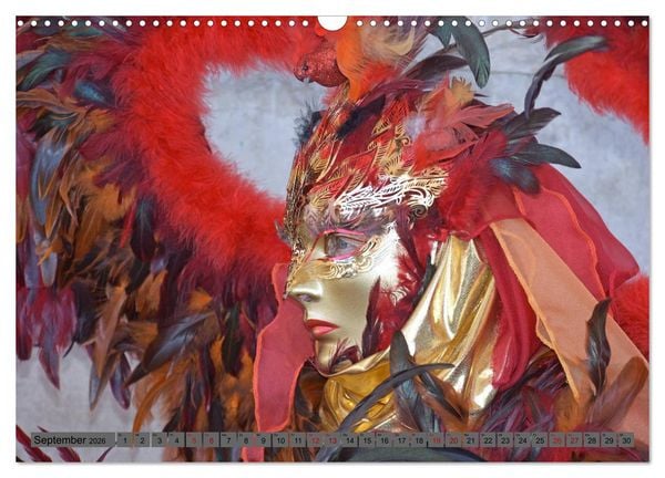 Produktbild: BUNT . PR&Auml;CHTIG . FARBENFROH . Das ist der Karneval in Venedig (Wandkalender 2026 DIN A3 quer), CALVENDO Monatskalender