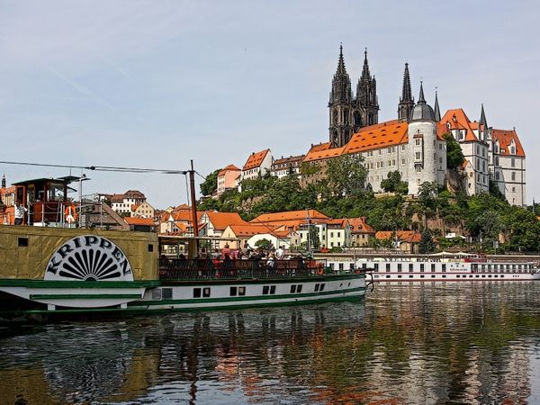 Produktbild: CALVENDO Puzzle Blick &uuml;ber die Elbe auf Mei&szlig;en | 1000 Teile Lege-Gr&ouml;&szlig;e 64x48cm Foto-Puzzle f&uuml;r gl&uuml;ckliche Stunden