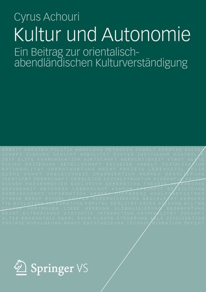 Kultur und Autonomie, Taschenbuch von Cyrus Achouri, Springer Fachmedien Wiesbaden GmbH, 9783658007041
