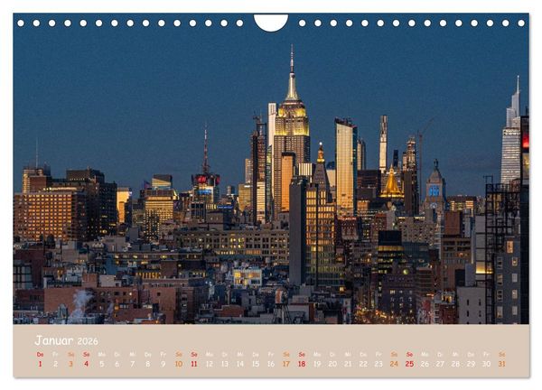 Produktbild: City Lights &ndash; New York im Fokus (Wandkalender 2026 DIN A4 quer), CALVENDO Monatskalender