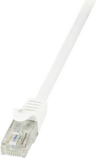 Produktbild: LogiLink CP2111U RJ45 Patchkabel CAT 6 U/UTP 20.00m Wei&szlig; mit Rastnasenschutz 1St.