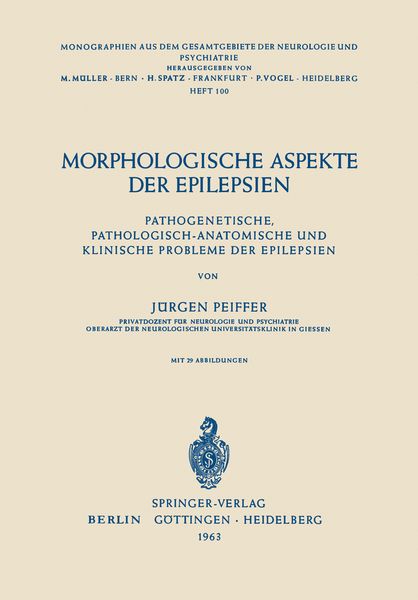 Produktbild: Morphologische Aspekte der Epilepsien