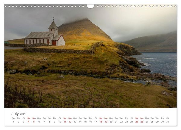 Produktbild: Autumn light at Faroe island (Wall Calendar 2026 DIN A3 landscape), CALVENDO 12 Month Wall Calendar