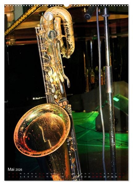 Produktbild: Saxophon live (hochwertiger Premium Wandkalender 2026 DIN A2 hoch), Kunstdruck in Hochglanz