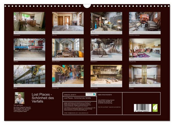 Produktbild: Lost Places - Sch&ouml;nheit des Verfalls (Wandkalender 2026 DIN A3 quer), CALVENDO Monatskalender