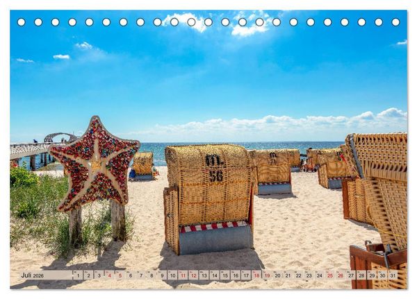 Produktbild: Ostseeb&auml;der an der L&uuml;becker Bucht (Tischkalender 2026 DIN A5 quer), CALVENDO Monatskalender