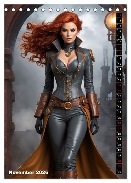Produktbild: Steampunk Divas (Tischkalender 2026 DIN A5 hoch), CALVENDO Monatskalender