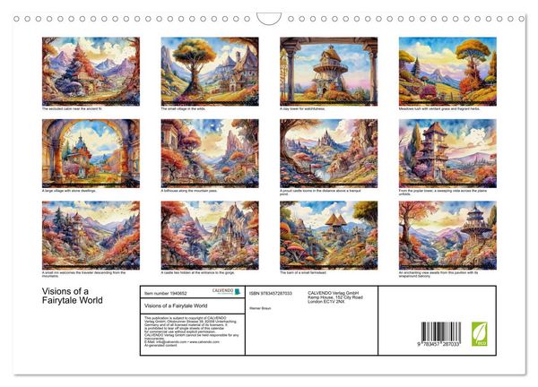 Produktbild: Visions of a Fairytale World (Wall Calendar 2026 DIN A3 landscape), CALVENDO 12 Month Wall Calendar