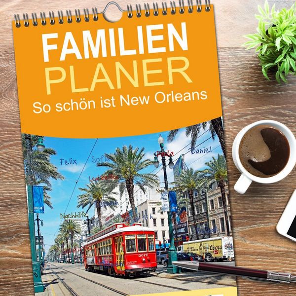 Produktbild: Familienplaner 2026 - So sch&ouml;n ist New Orleans mit 5 Spalten (Wandkalender, 21 x 45 cm) CALVENDO