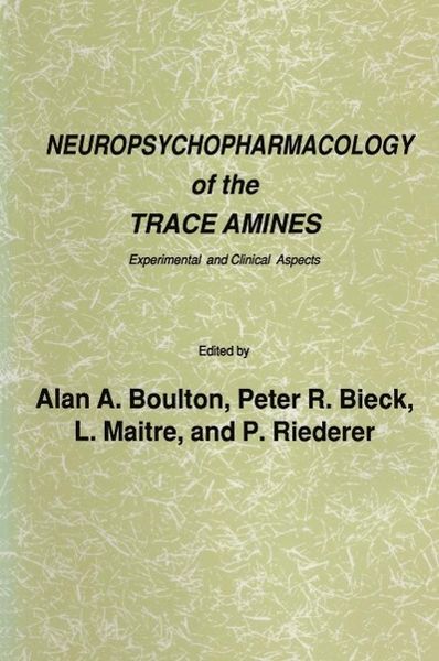Produktbild: Neuropsychopharmacology of the Trace Amines