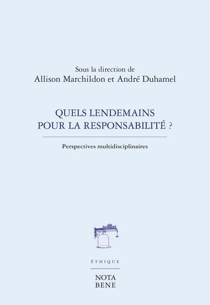 Produktbild: Quels lendemains pour la responsabilite ?