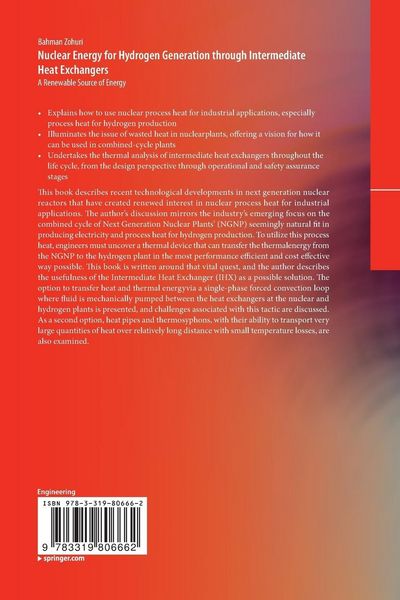 Produktbild: Nuclear Energy for Hydrogen Generation through Intermediate Heat Exchangers