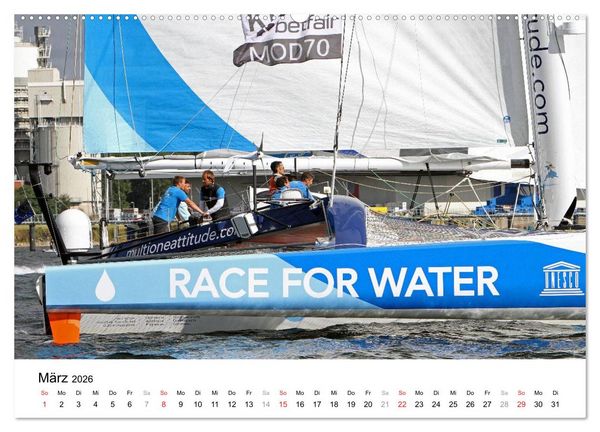 Produktbild: Gigantische Segel-Trimarane (hochwertiger Premium Wandkalender 2026 DIN A2 quer), Kunstdruck in Hochglanz