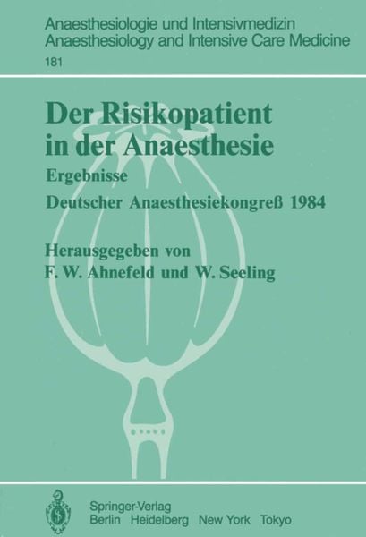 Produktbild: Der Risikopatient in der Anaesthesie