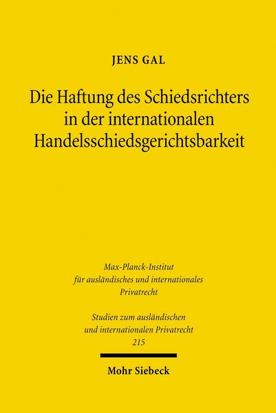 Produktbild: Die Haftung des Schiedsrichters in der internationalen Handelsschiedsgerichtsbarkeit