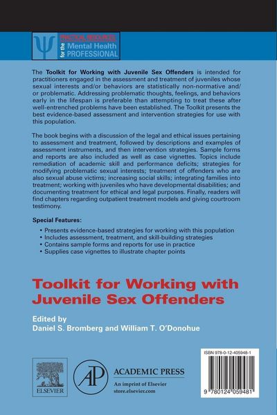 Produktbild: Toolkit for Working with Juvenile Sex Offenders