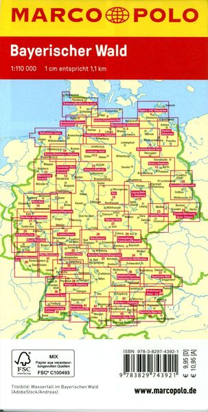 Produktbild: MARCO POLO Freizeitkarte 37 Bayerischer Wald 1:110.000