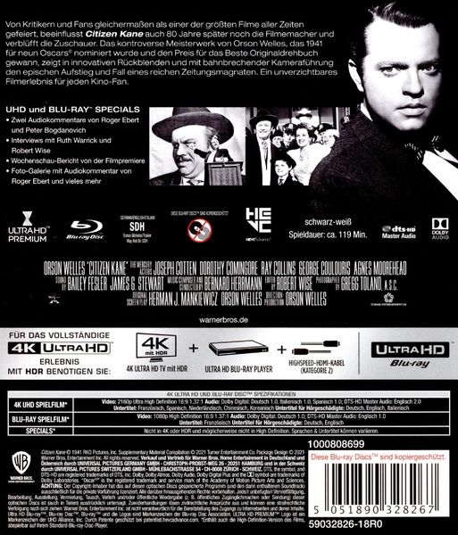 Produktbild: Citizen Kane (+ Blu-ray 2D)