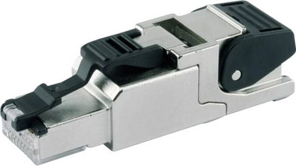 Produktbild: Teleg&auml;rtner 100023038 RJ45 Stecker CAT 6A geschirmt 100023038 Stecker, gerade Polzahl Sensoren 8P8C Metall 1 St.