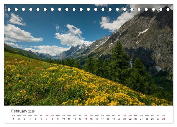 Produktbild: Aosta Valley and its nature (Desk Calendar 2026 DIN A5 landscape), CALVENDO 12 Month DeskCalendar