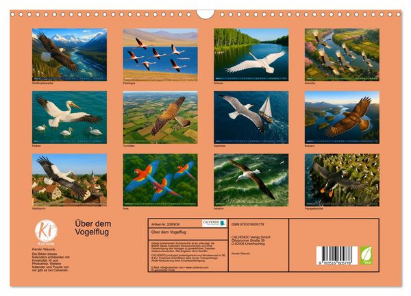 Produktbild: &Uuml;ber dem Vogelflug (Wandkalender 2026 DIN A3 quer), CALVENDO Monatskalender