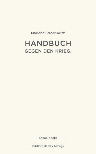 Produktbild: Handbuch gegen den Krieg