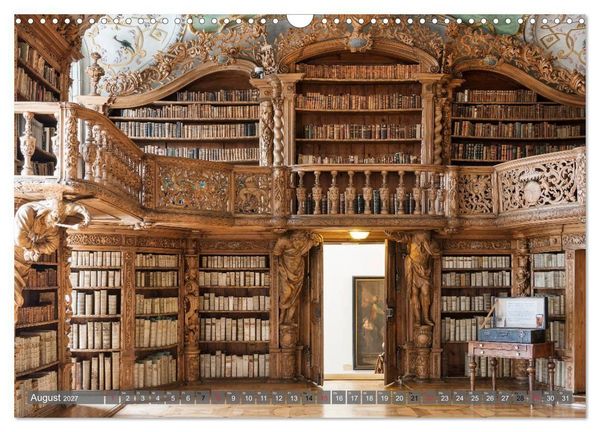 Produktbild: Kloster Waldsassen Stiftsbibliothek (Wandkalender 2027 DIN A3 quer), CALVENDO Monatskalender