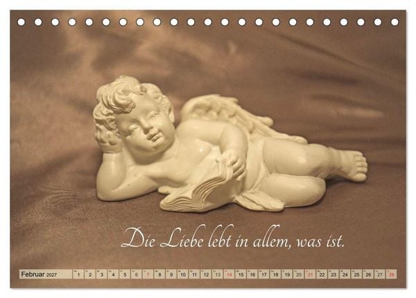 Produktbild: Engel - Die Worte der Liebe (Tischkalender 2027 DIN A5 quer), CALVENDO Monatskalender