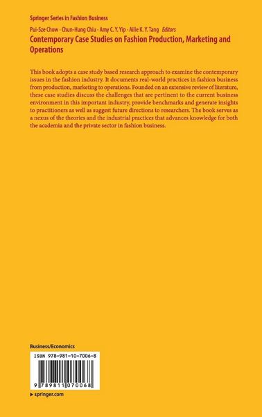 Produktbild: Contemporary Case Studies on Fashion Production, Marketing and Operations