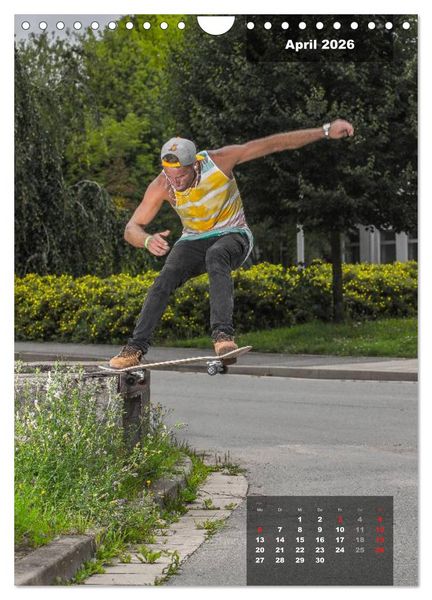 Produktbild: Mit dem Skateboard unterwegs (Wandkalender 2026 DIN A4 hoch), CALVENDO Monatskalender