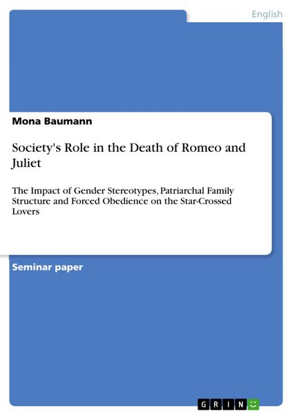 Produktbild: Society's Role in the Death of Romeo and Juliet