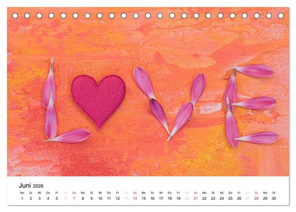 Produktbild: Mein Herz schl&auml;gt pink (Tischkalender 2026 DIN A5 quer), CALVENDO Monatskalender