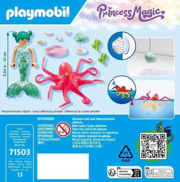 PLAYMOBIL 71503 - Princess Magic - Meerjungfrau mit Farbwechselkrake