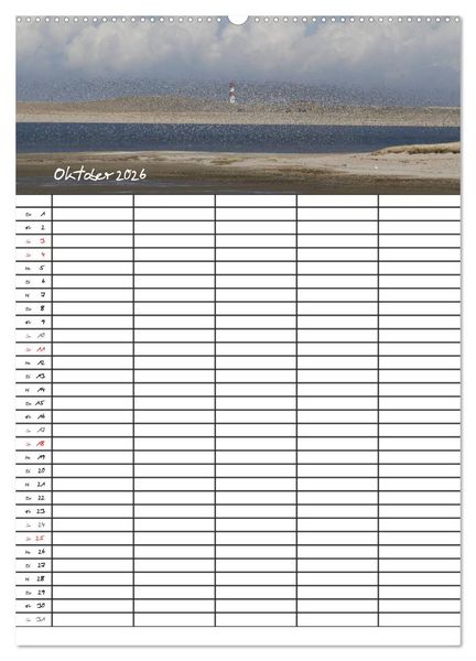 Produktbild: Familienplaner - Sylt (hochwertiger Premium Wandkalender 2026 DIN A2 hoch), Kunstdruck in Hochglanz