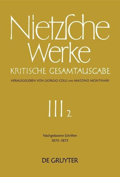 Produktbild: Nachgelassene Schriften 1870 - 1873