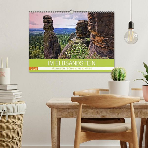 Produktbild: Im Elbsandstein - S&auml;chsisch-b&ouml;hmische Schweiz (Wandkalender 2026 DIN A3 quer), CALVENDO Monatskalender