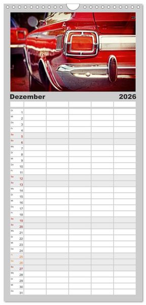 Produktbild: Familienplaner 2026 - US-Muscle-Cars - Plymouth mit 5 Spalten (Wandkalender, 21 x 45 cm) CALVENDO