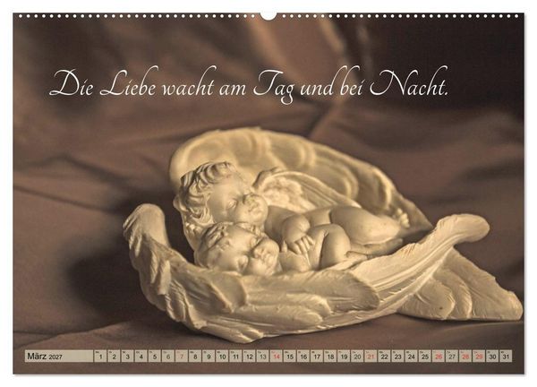 Produktbild: Engel - Die Worte der Liebe (hochwertiger Premium Wandkalender 2027 DIN A2 quer), Kunstdruck in Hochglanz