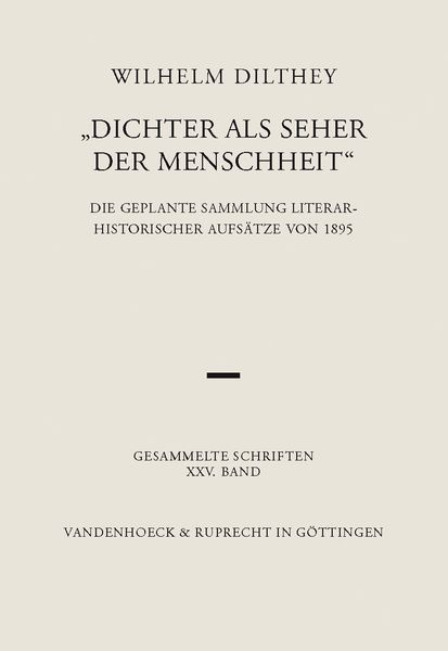 Produktbild: Dichter als Seher der Menschheit