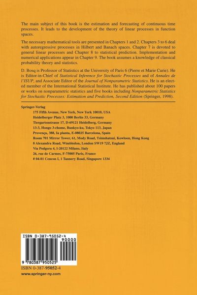 Produktbild: Linear Processes in Function Spaces