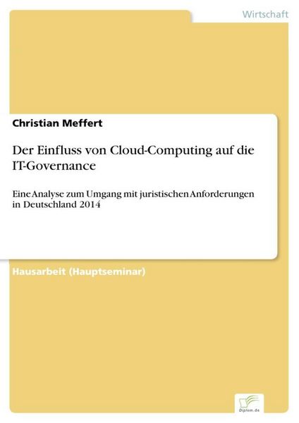 Produktbild: Der Einfluss von Cloud-Computing auf die IT-Governance