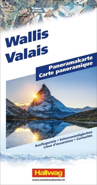 Produktbild: Hallwag Panoramakarte Wallis Panoramakarte
