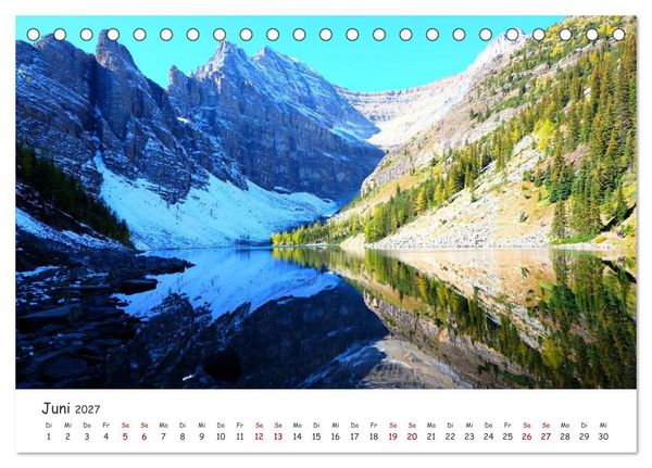 Produktbild: Kanadas Rocky Mountains: Zwischen Gipfeln & glasklaren Seen (Tischkalender 2027 DIN A5 quer), CALVENDO Monatskalender
