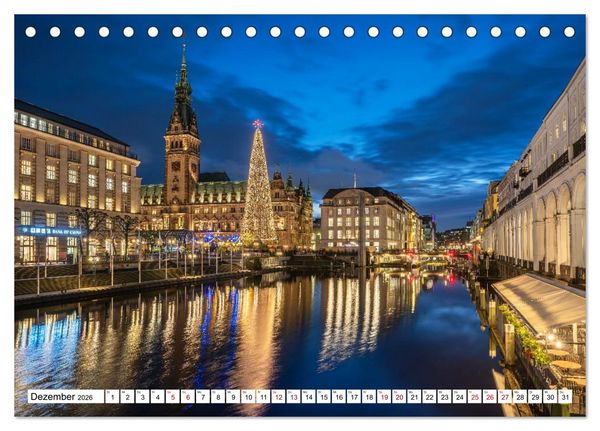 Produktbild: Urbane Impressionen: Hansestadt Hamburg - Tor zur Welt (Tischkalender 2026 DIN A5 quer), CALVENDO Monatskalender